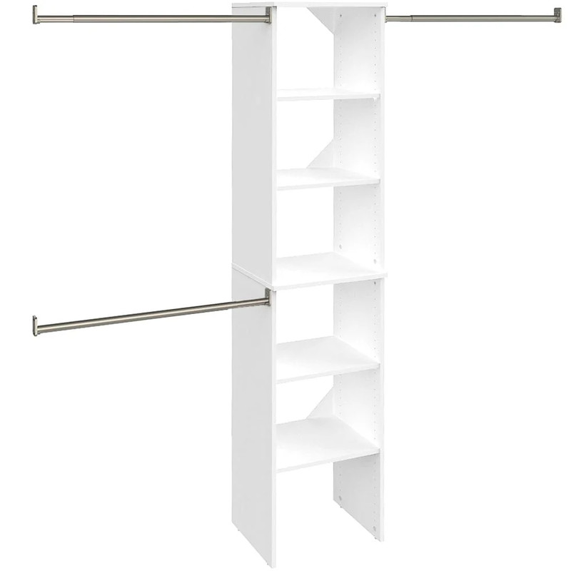SuiteSymphony 16" W Starter Closet Tower Kit, Pure White